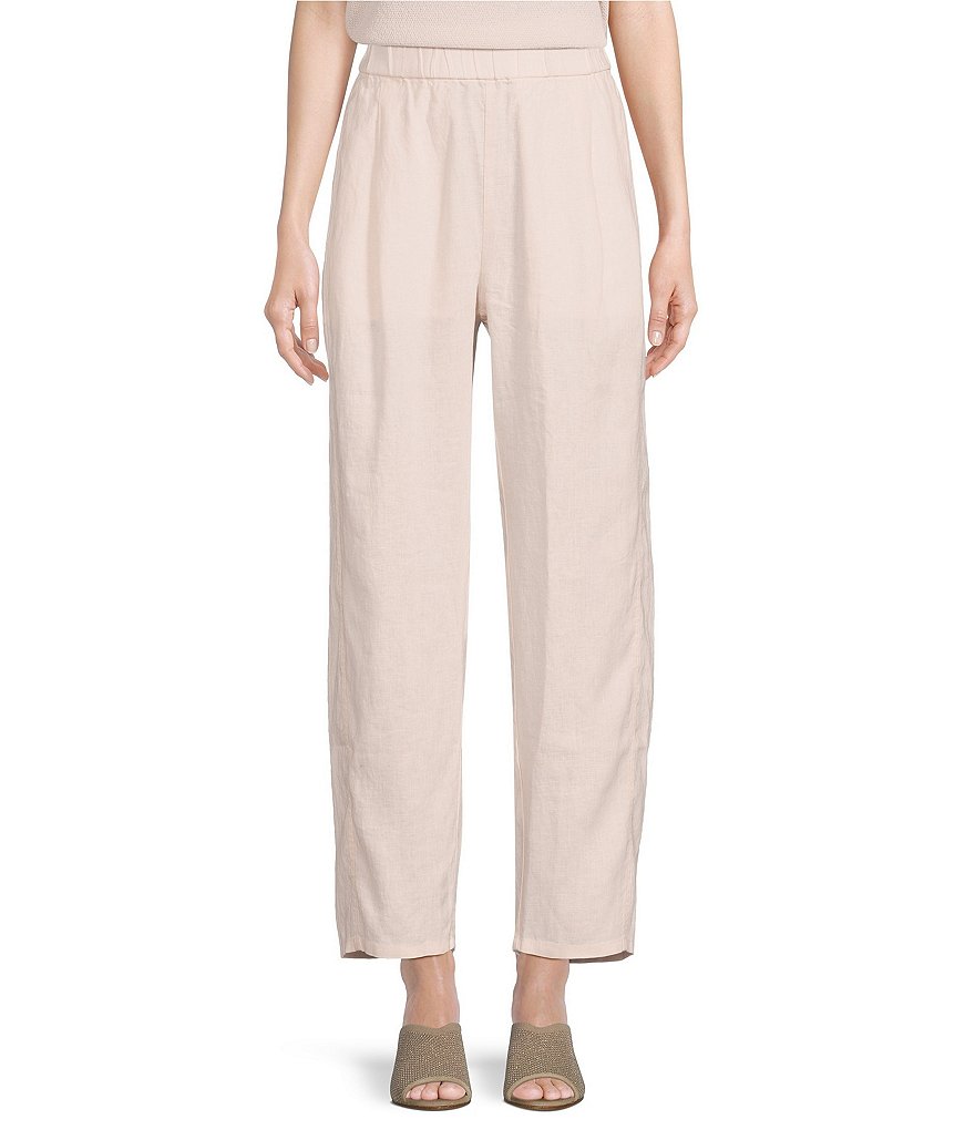 Eileen Fisher Stretch Organic Cotton Pull-On Lantern Ankle Pants