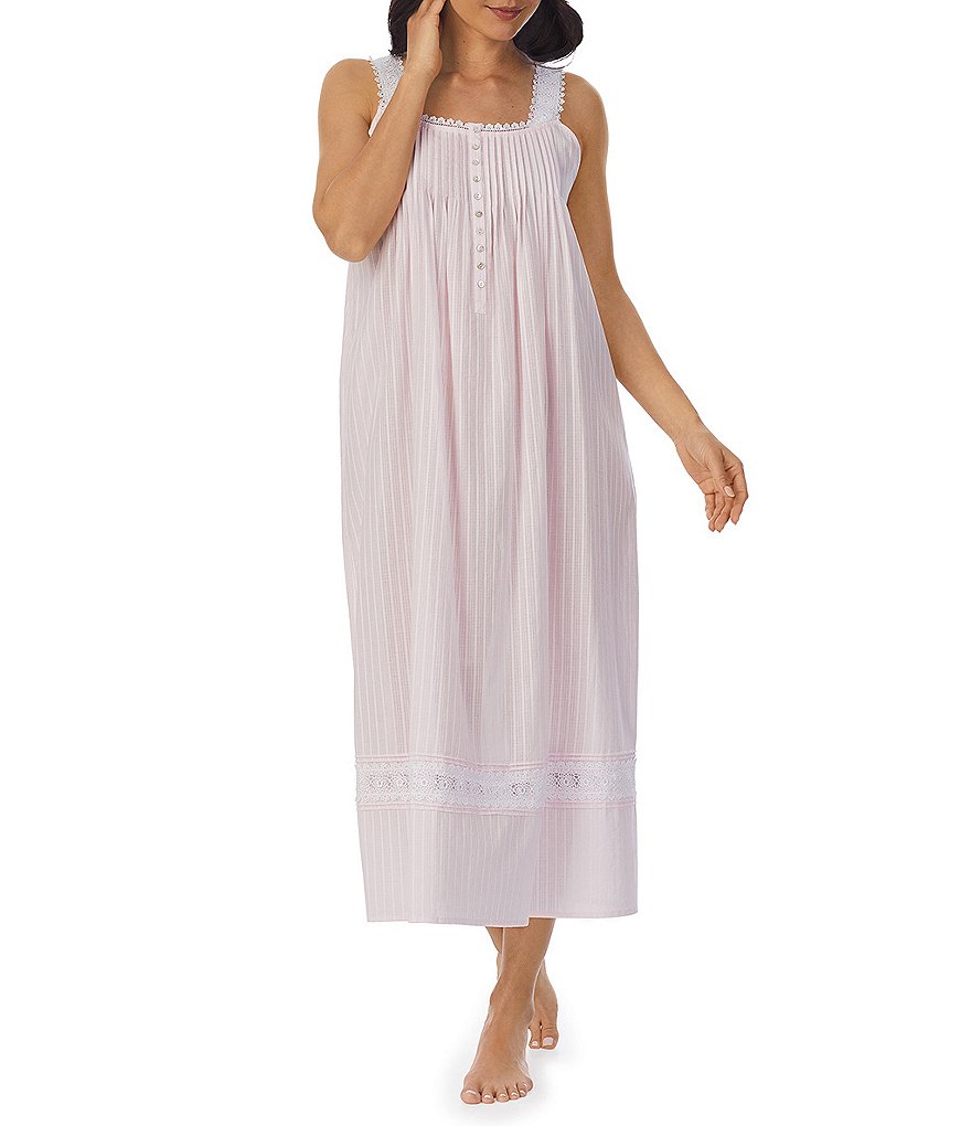 Eileen West Sleeveless Ballet Nightgown Wht/ Flor