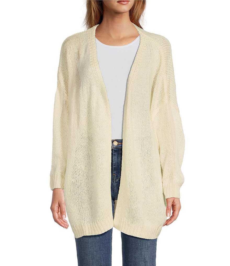 ELAN Love & Rock Long Sleeve Open Front Cardigan Sweater | Dillard's