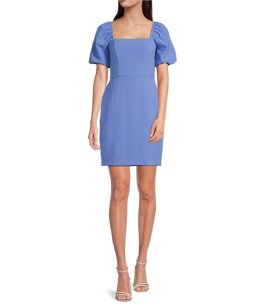 Eliza j cap sleeve jewel neck sheath sales dress