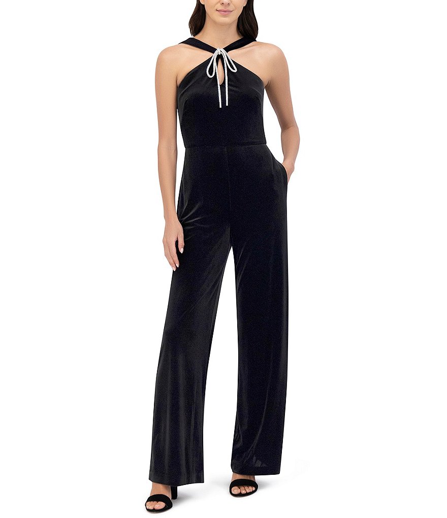 Eliza j fashion off the shoulder wide leg jumpsuit