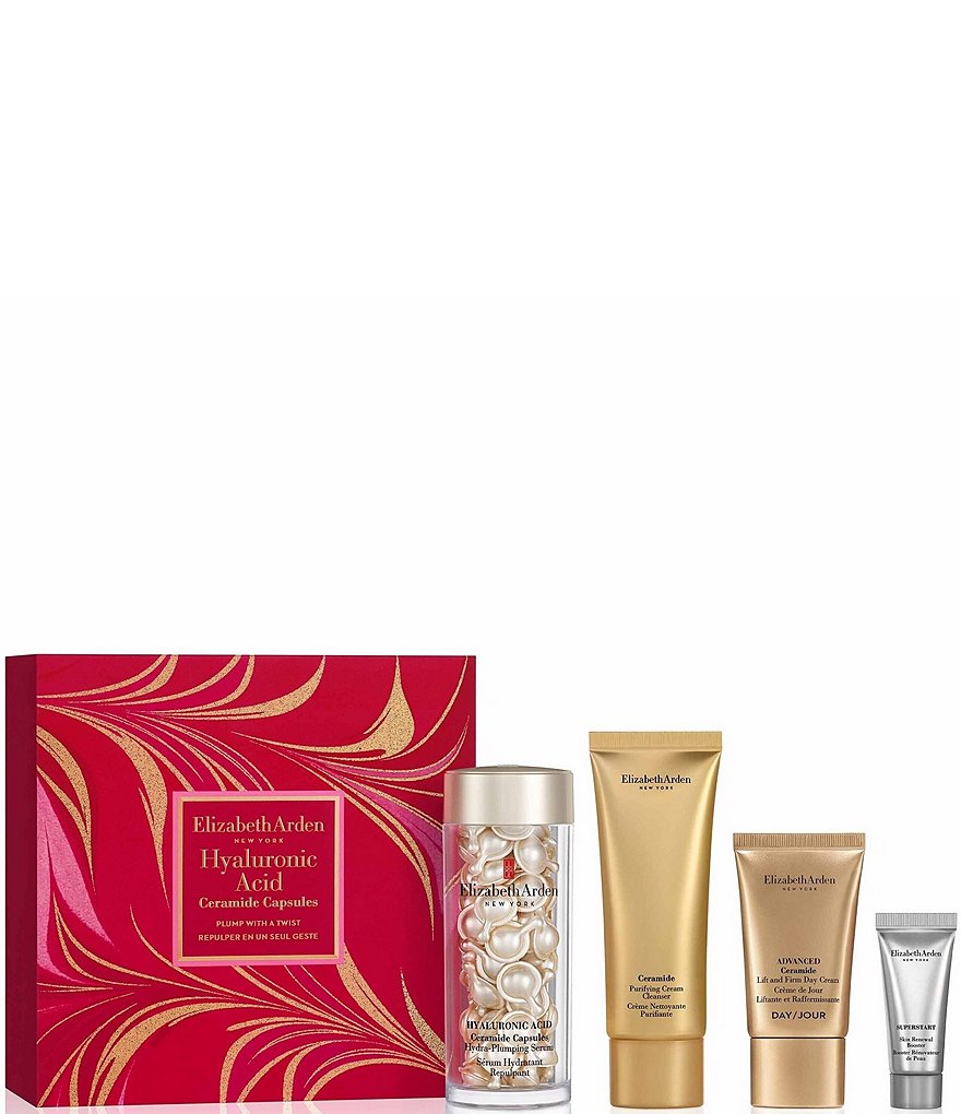 Elizabeth Arden Hyaluronic Acid Ceramide Capsules Plump with a Twist  4-Piece Gift Set