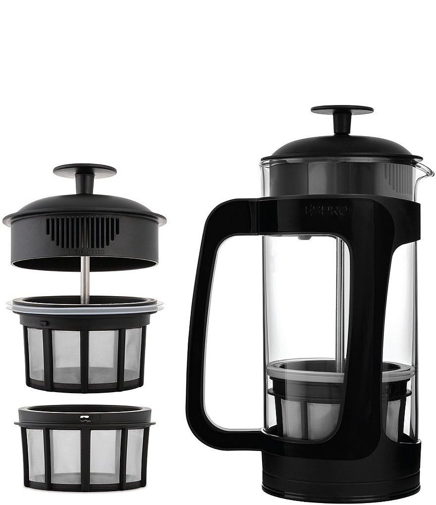 32 oz French Press, Mr. Coffee, Stylish Polka Dot Design - Sleek