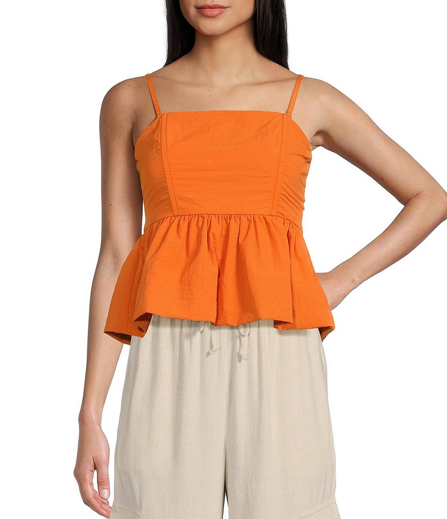 Evolutionary Peplum Bubble Hem Top | Dillard's