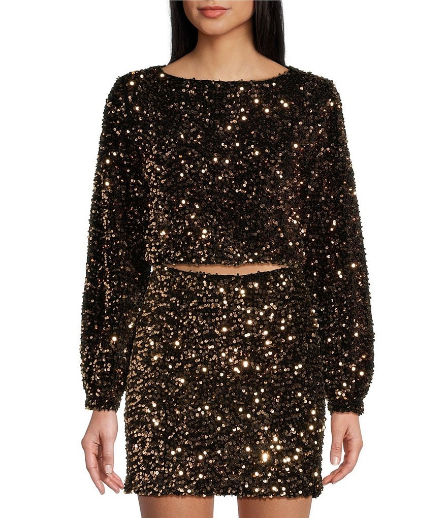 Dillards sequin tops on sale