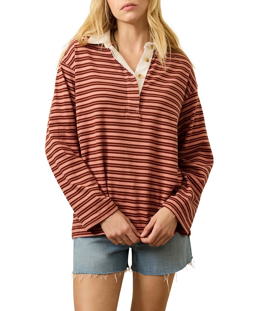 faherty rugby jersey dress Faherty Women's Legend Sweater Rugby Popover