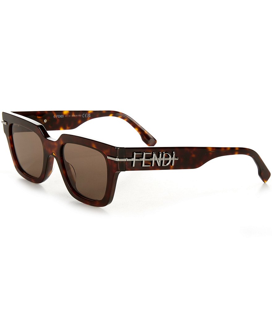 FENDI Fendigraphy Geometric Sunglasses Unisex Fendi Fendigraphy 52MM Geometric Sunglasses | Saks Fifth Avenue main image 4
