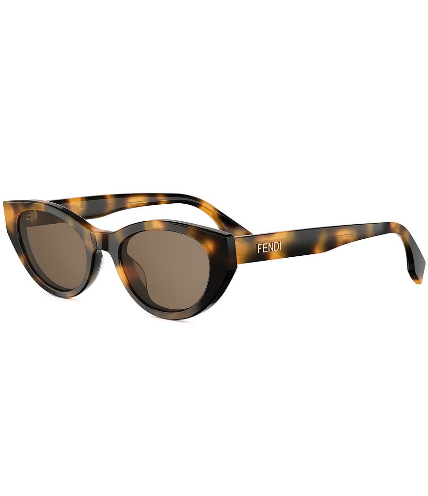 FENDI ブラウン キャットアイ サングラス FENDI Women's Lettering 51mm Retro Cat Eye Sunglasses | Dillard's