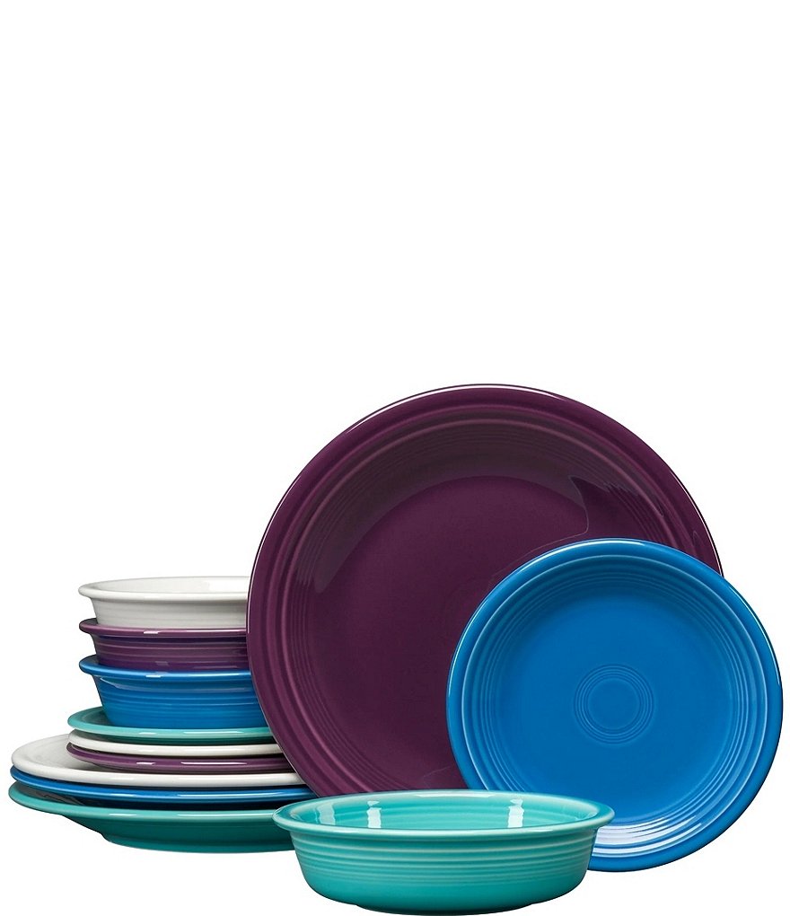 Fiesta 12-Piece Classic Coastal Dinnerware Set | Dillard's