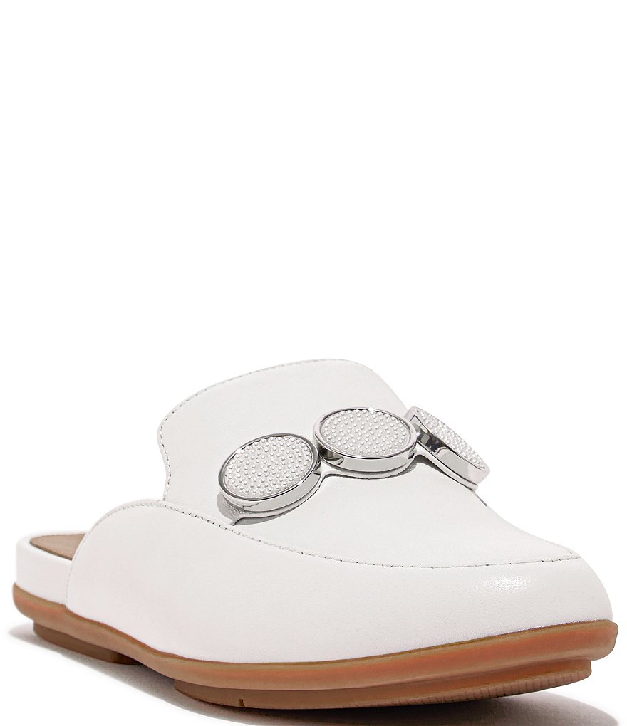 FitFlop Gracie Bead-Circle Leather Mules | Dillard's