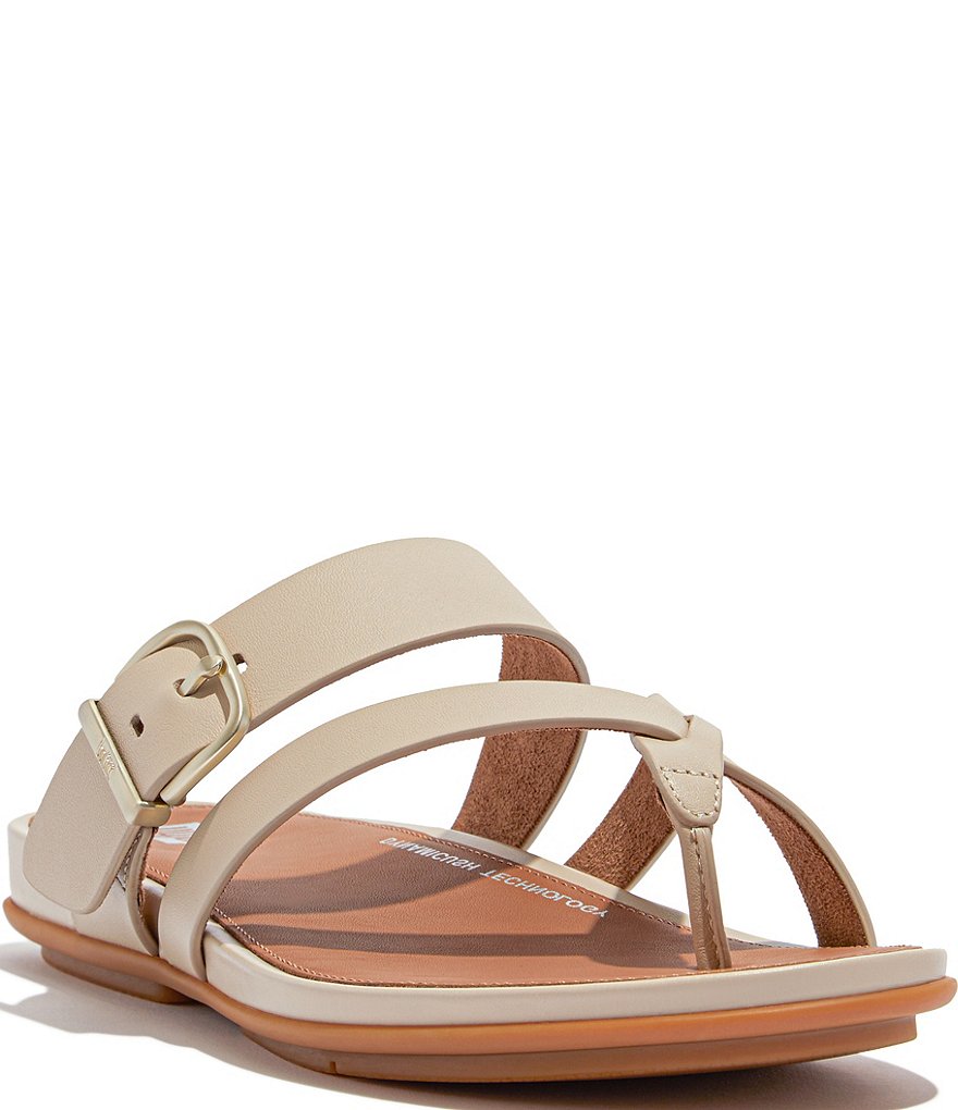 FitFlop Gracie Buckle Leather Strappy Toe Post Sandals | Dillard's