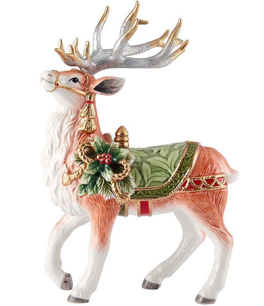 Fitz and Floyd Holiday Home Green Deer Figurine | Dillard's
