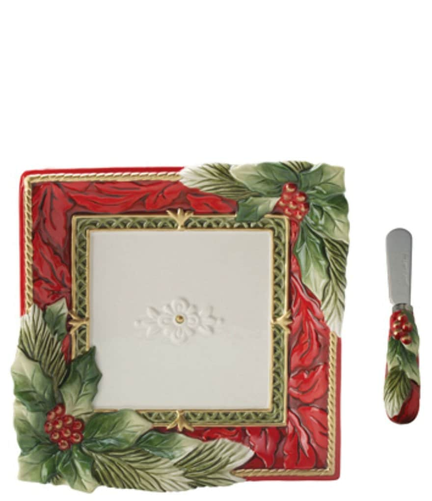 Fitz and Floyd Holiday Home Snack Plate with Spreader | Dillard's