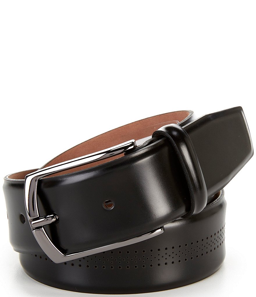 Flag LTD. Men's Noble Perforated Leather Belt | Dillard's