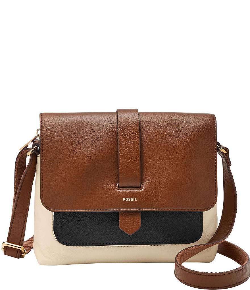 Fossil Kinley Colorblock Leather Small Crossbody Bag Dillard s