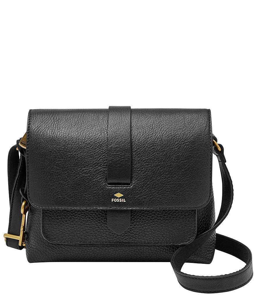Fossil Kinley Small Fold Over Leather Crossbody Bag