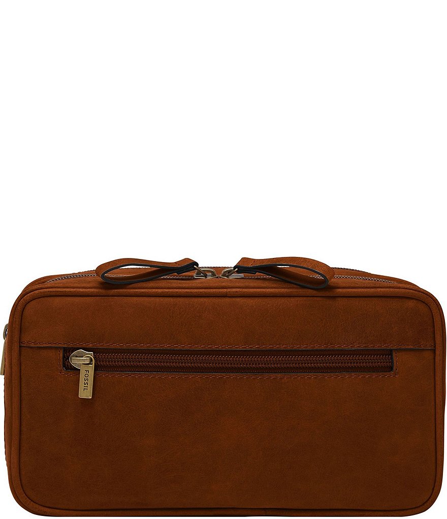 Fossil Travel Leather Shave Kit Bag | Dillard's