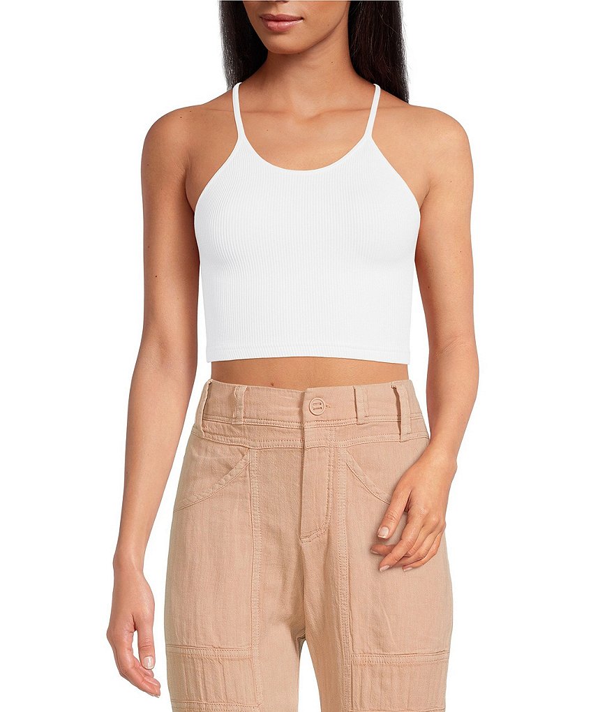 Free People FP Movement Cropped Scoop High Neck Run Tank