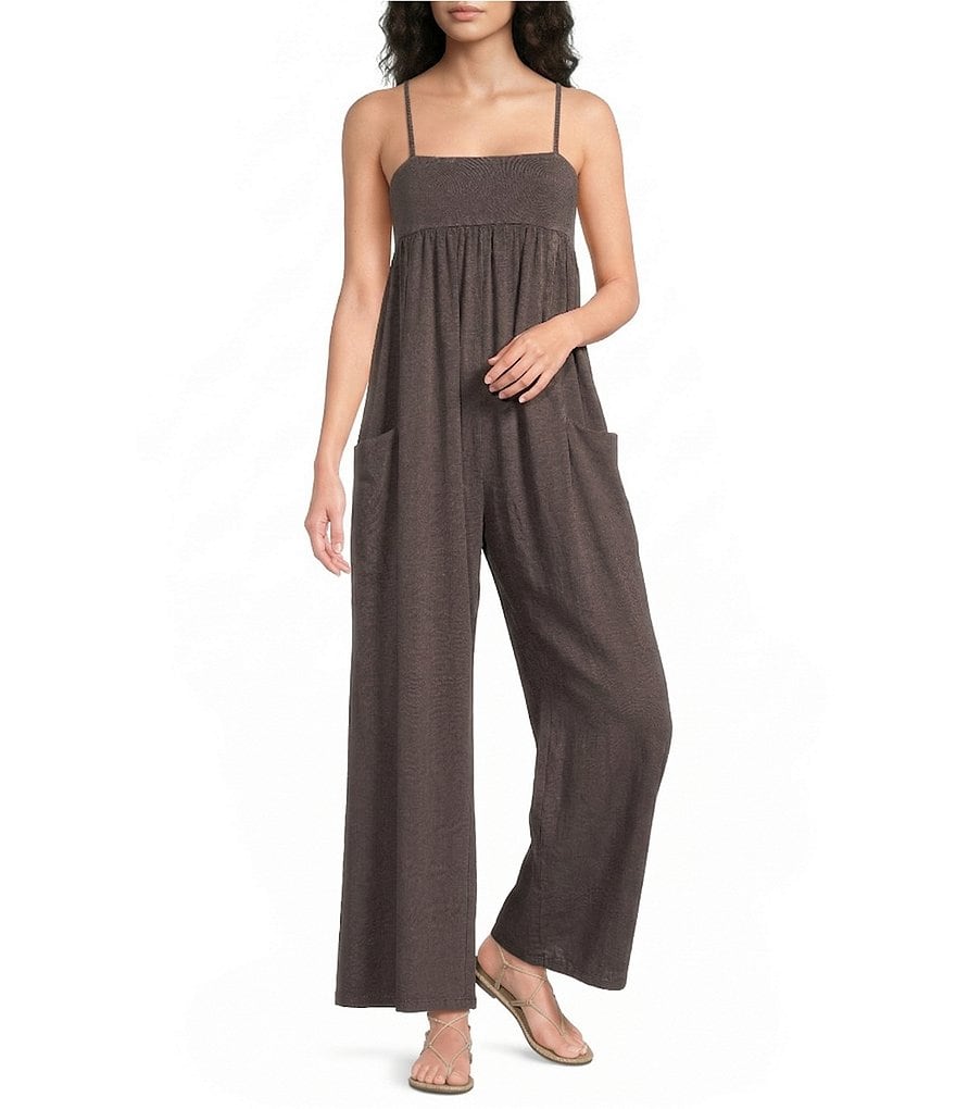 FP Movement Hot Shot Strappy Square Neck Sleeveless Wide Leg