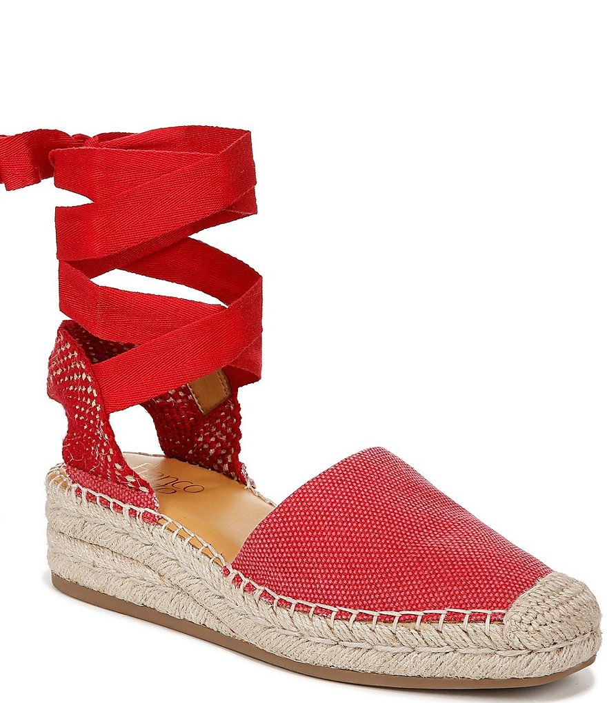 Franco Sarto Britney Ankle Wrap Platform Wedge Espadrilles