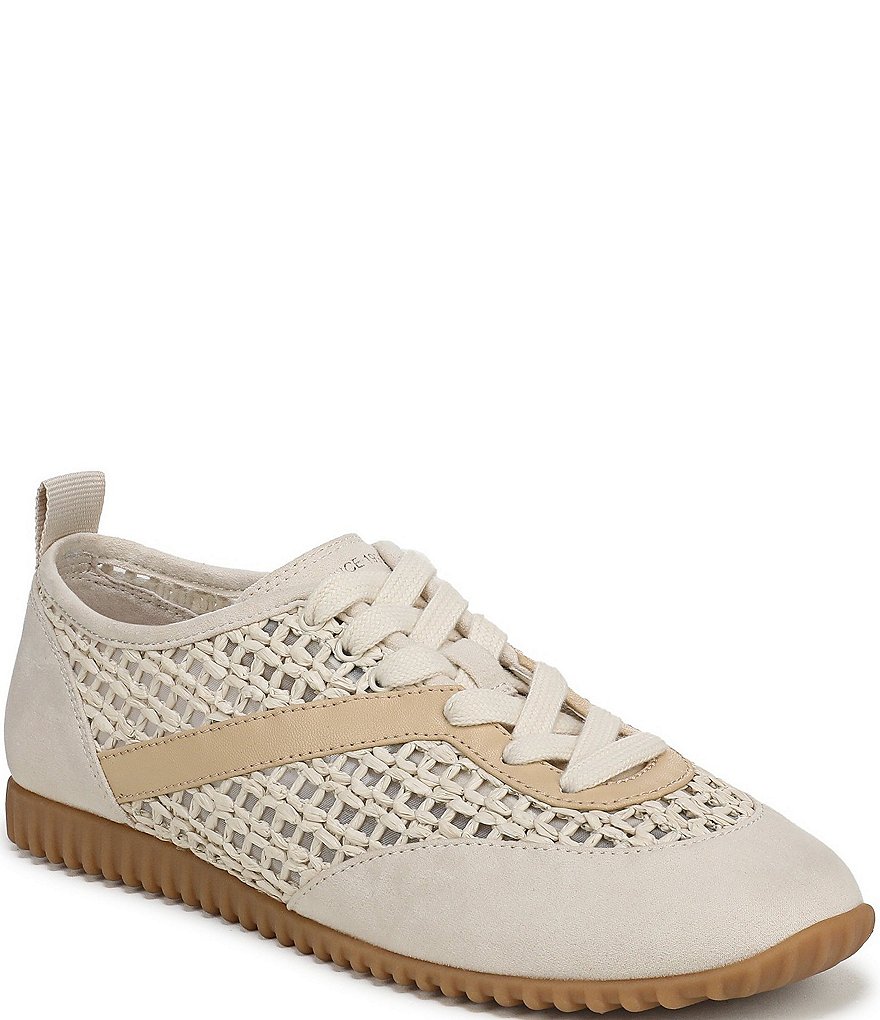 Franco Sarto Hollis 2 Woven Raffia Lace Up Sneakers | Dillard's