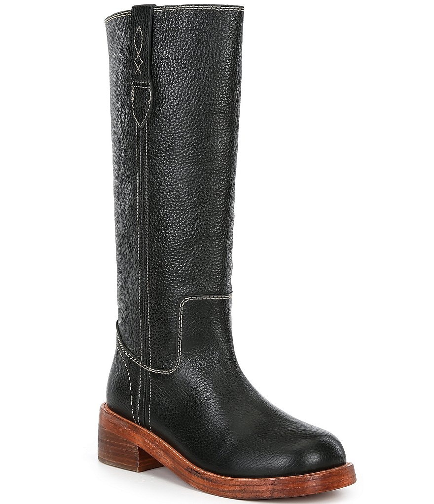 Free People Blaze Leather Tall Leather Boots Dillard s