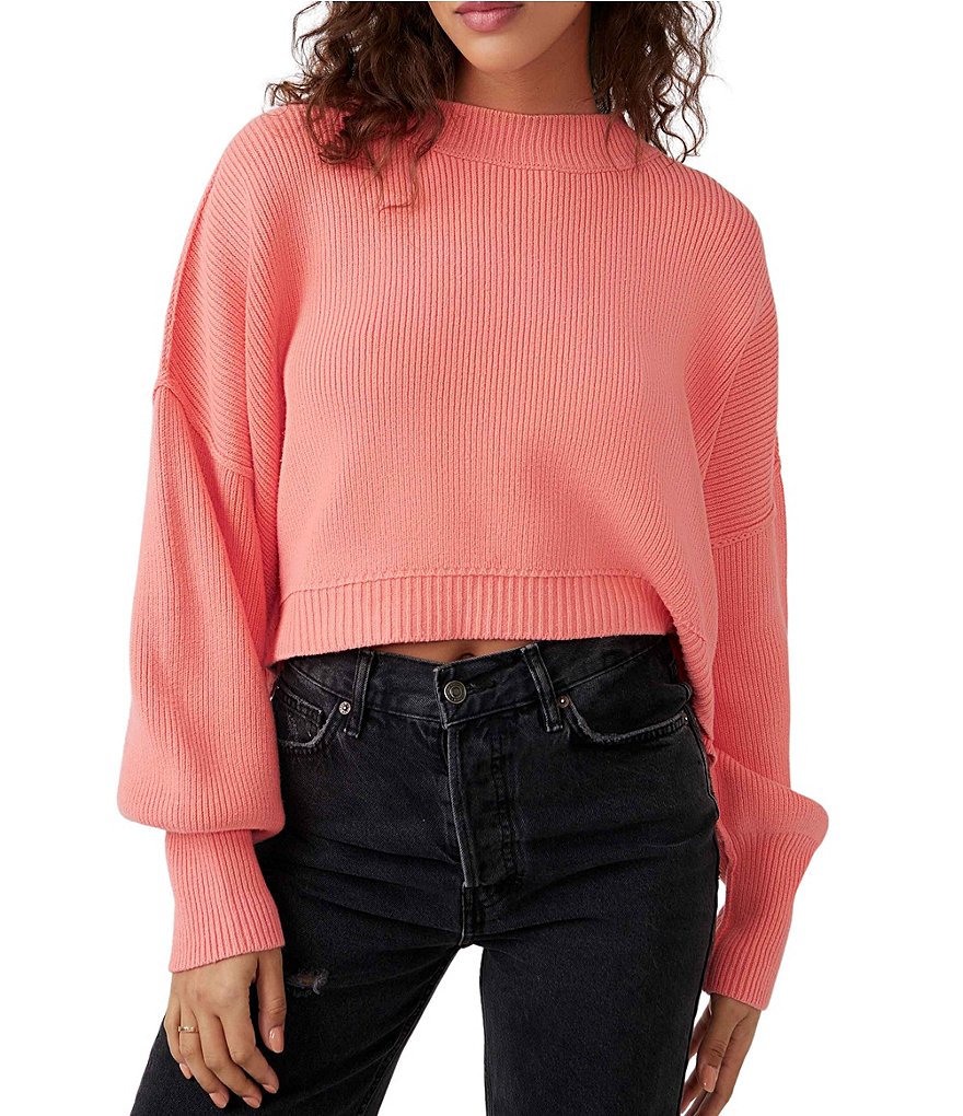 Cropped pullover outlet sweater