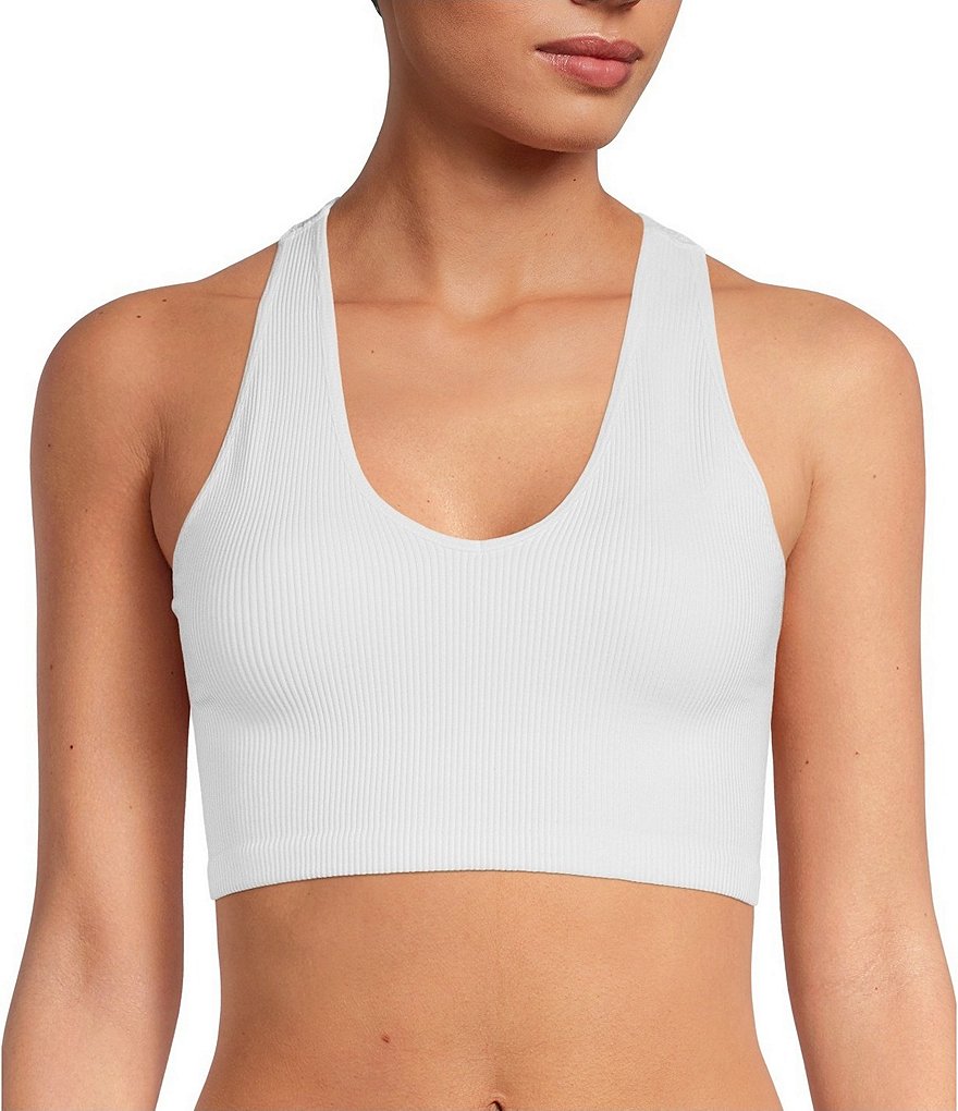 Free People Movement Free Throw Crop Sports Bra in Black and