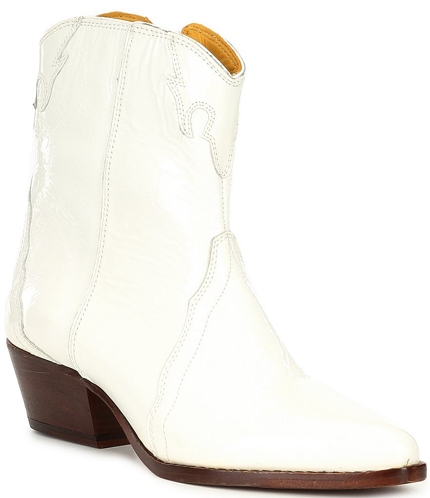Free People New Frontier Leather Western Boot - Women's Shoes in Bone