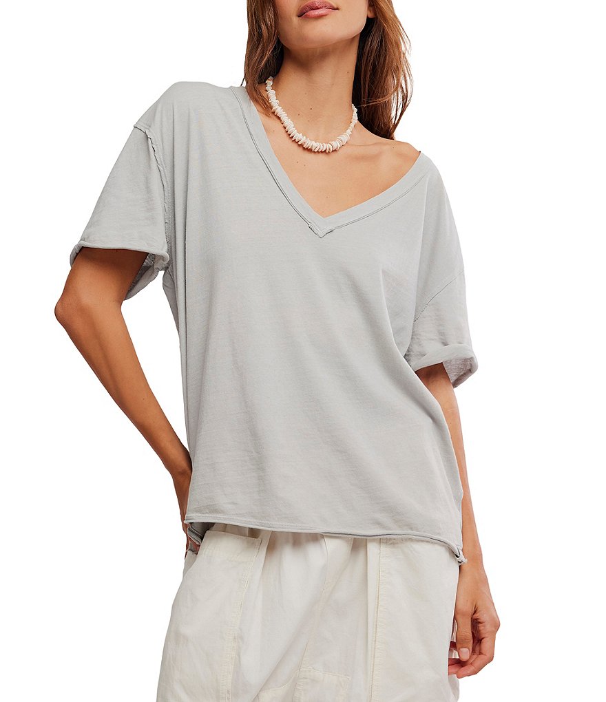 Free People Nina V-Neck Short Sleeve Tee | Dillard's