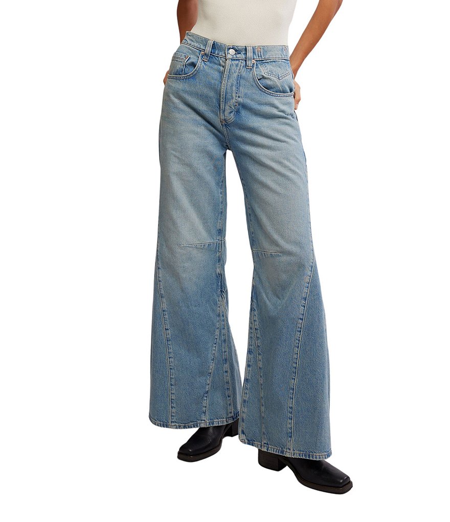 Free People ★ We The Free Eden Printed High Slouchy Jeans We The Free Eden High Slouchy Jeans - Homefree – ban.do