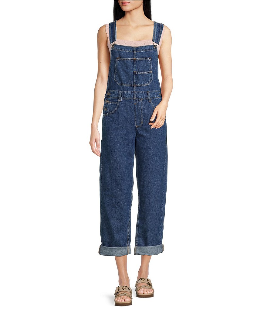 Free People outlets CRVY Destroyed Overalls Size 8 MSRP: $138