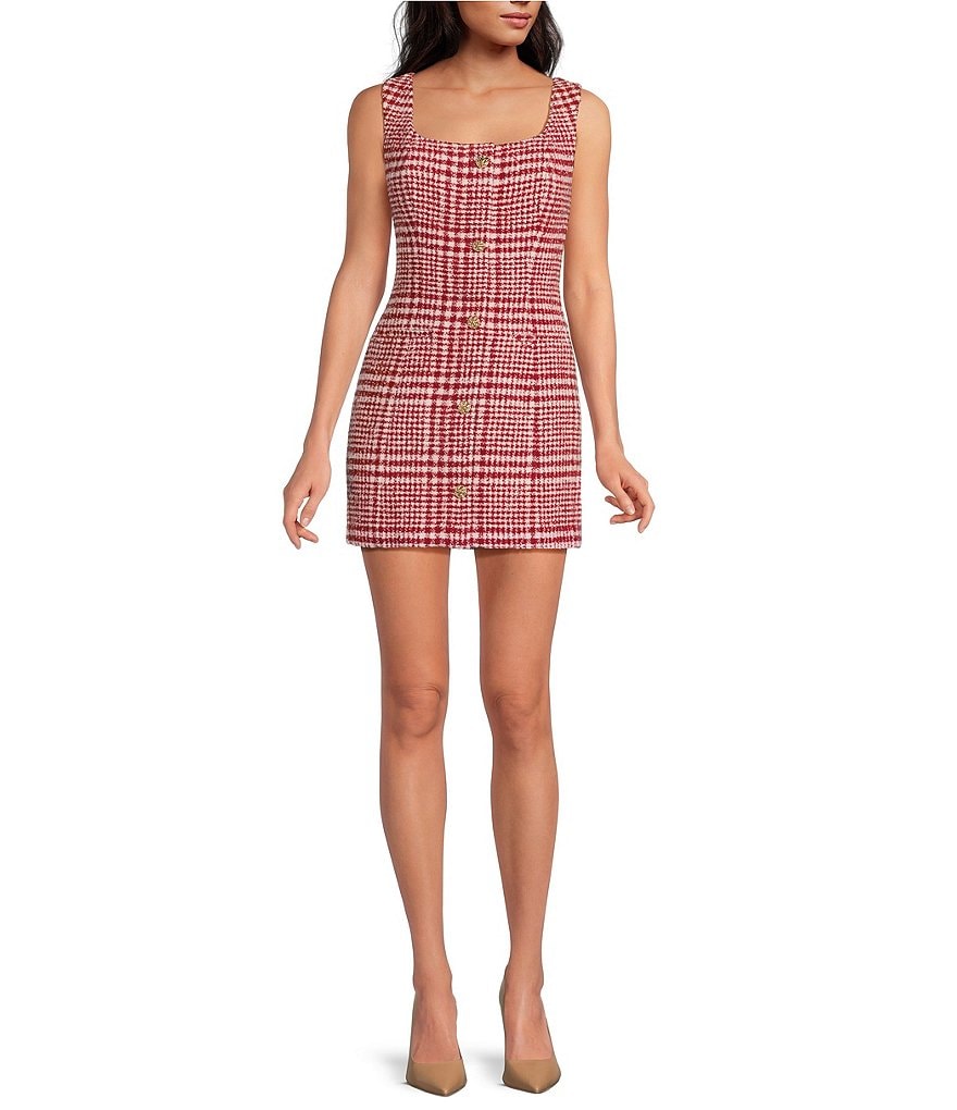 Geek Bar Pulse X Display Screen Birdie Linen One Shoulder Tie Mini Dress  Cornsilk Yellow French Connection Houndstooth Square Sleeveless Brushed  Wool Blend Sheath Mini Dress | Dillard's
