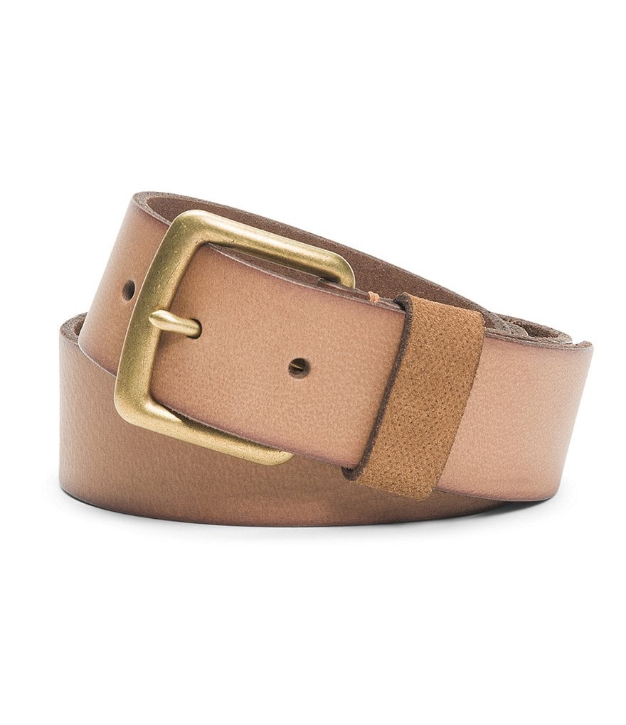 frye leather double keeper belt