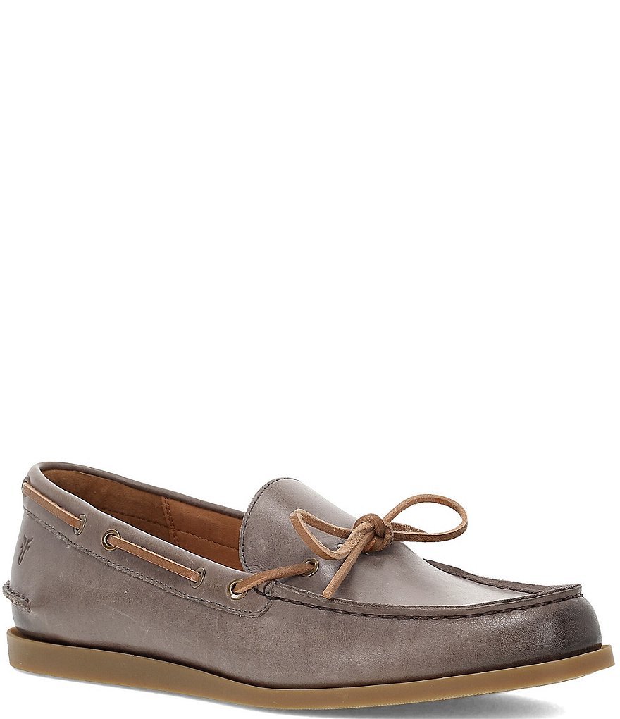 FRYE Mason Tie Moc Camp Taupe Suede Leather Boat Shoes Men Sz 12M US/45EU 80471 FRYE Mason Tie Moc Camp Taupe Suede Leather | Mercari main image 2