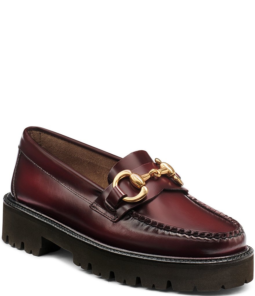【AMERI】WAVE CUTTING PLATFORM LOAFER G.H. Bass Lianna Leather Super Bit Buckle Platform Loafers