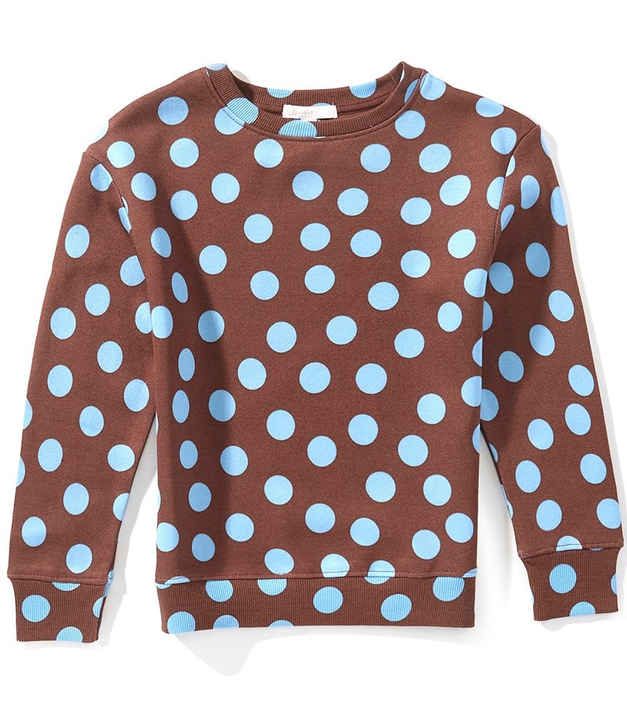 GB Big Girls Polka Dot Crew Neck Sweatshirt