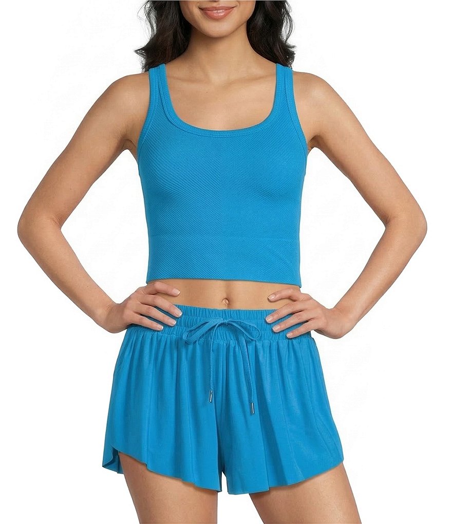 GB Chevron Ribbed Knit Cropped Tank Top | Dillard's