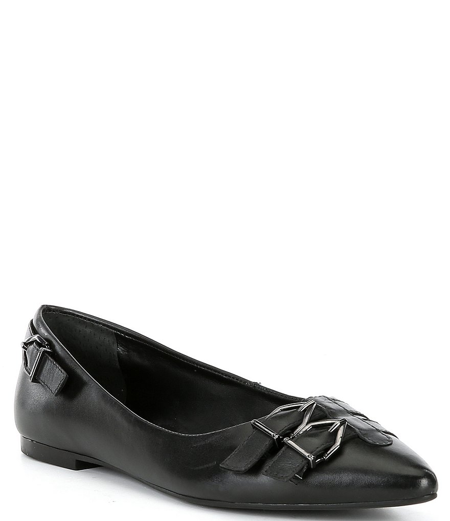 GB DoubleTime Leather Pointed Toe Flats Dillard's