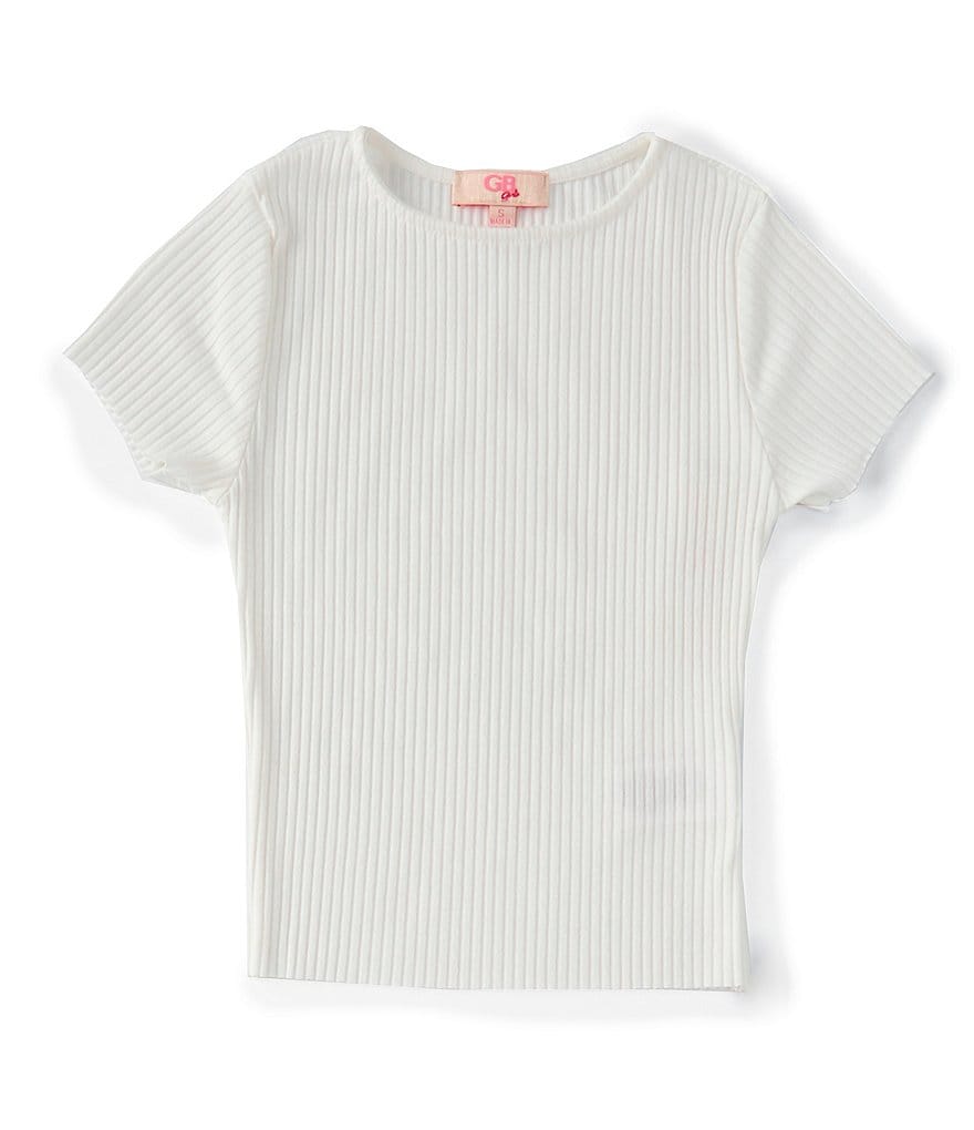 Short-Sleeve Big Rib Knit GB T-Shirt Dillard\'s 7-16 Girls |