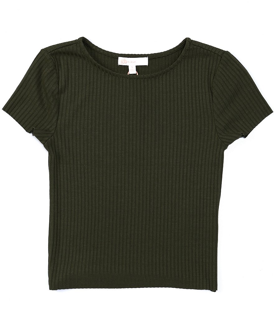 GB Big Girls 7-16 Short-Sleeve Rib Knit T-Shirt | Dillard's