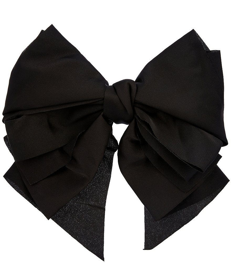Girls Double Loop Satin French Barrette Bow