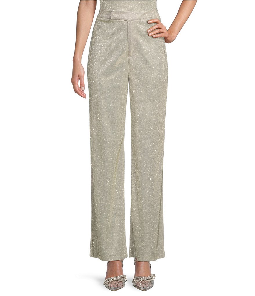 Vince Camuto Women's Pull-On Sequined Flared Pants - Macy's