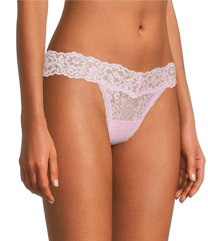 Juniper - Brazilian Slip Thong With Lace & Adjustable Straps