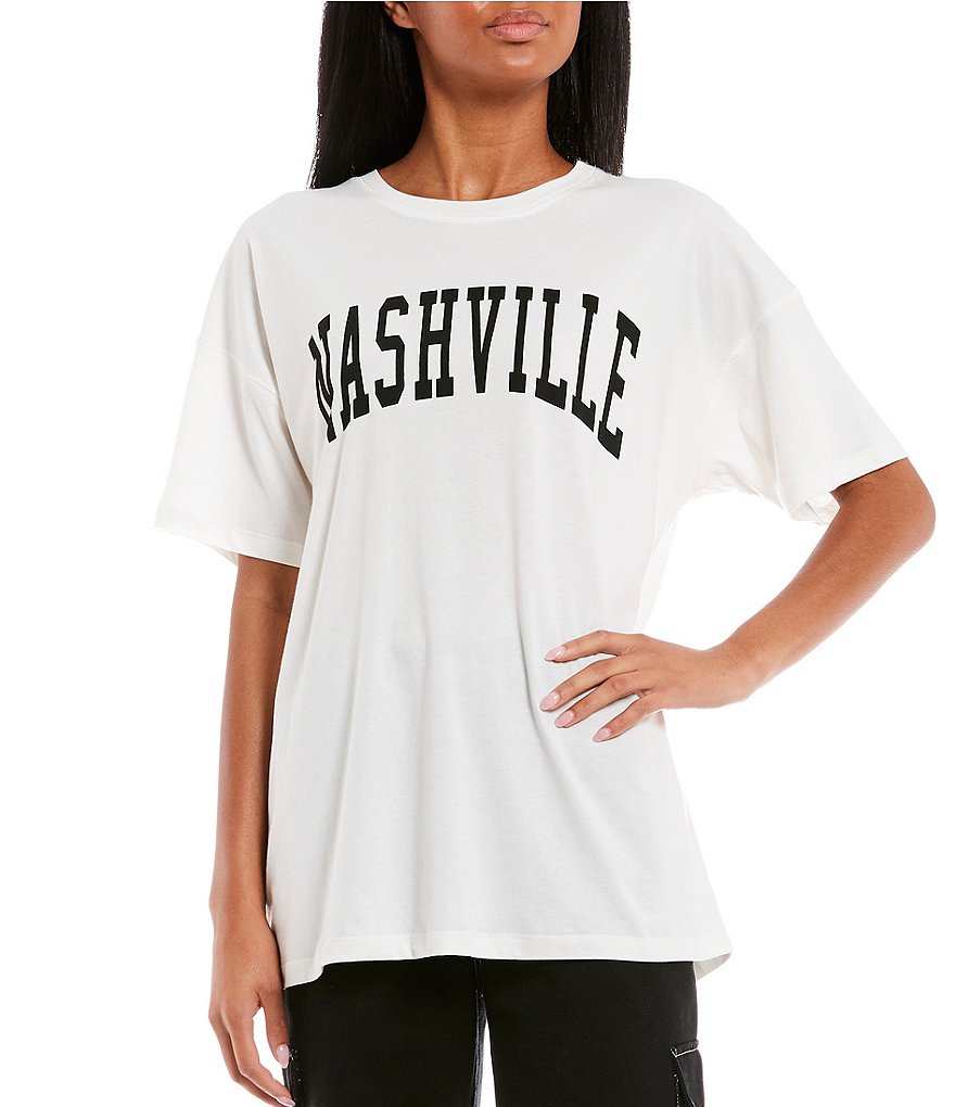 Nashville Words Black Graphic Tee