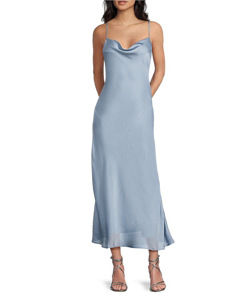 GB Solid Slip Long Dress Dillard's