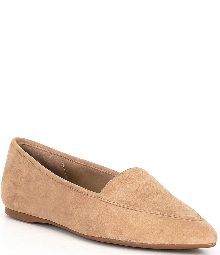 Suede pointed cheap toe flats