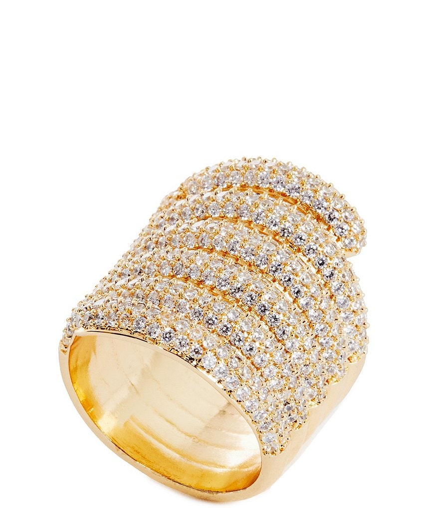 Gemma Layne Pave Coil Statement Ring