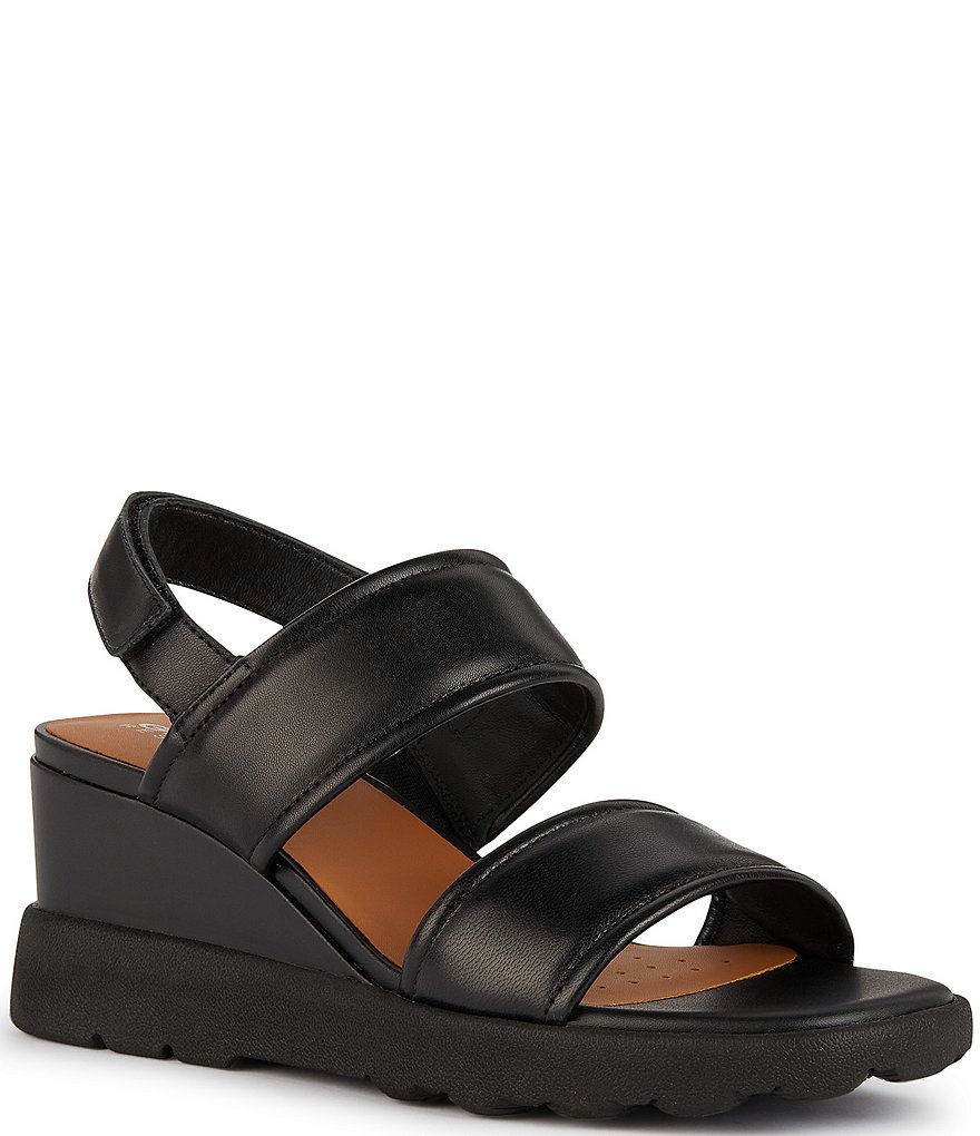 Geox Sphericaec Leather Wedge Sandals | Dillard's