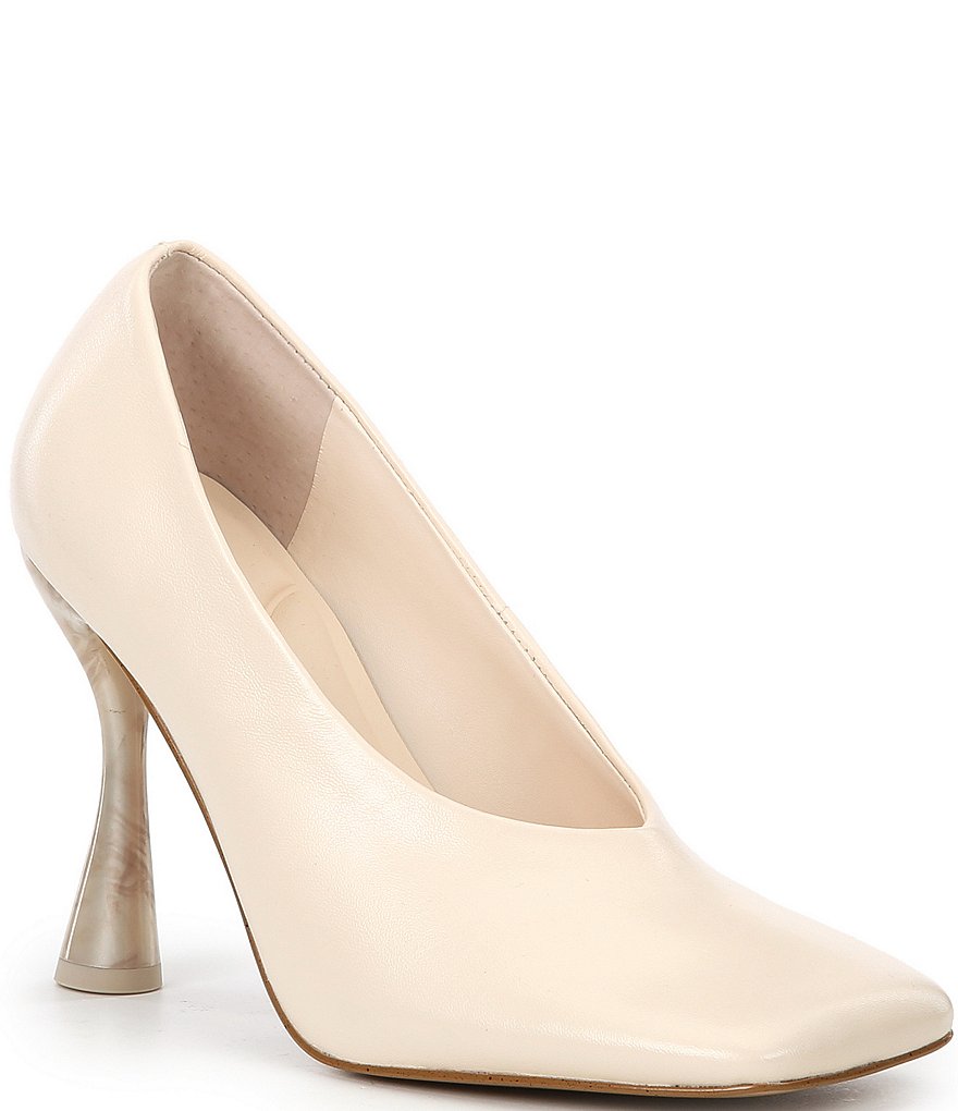 ameri vintage/TRAPEZOID CUT STUDS PUMPS
